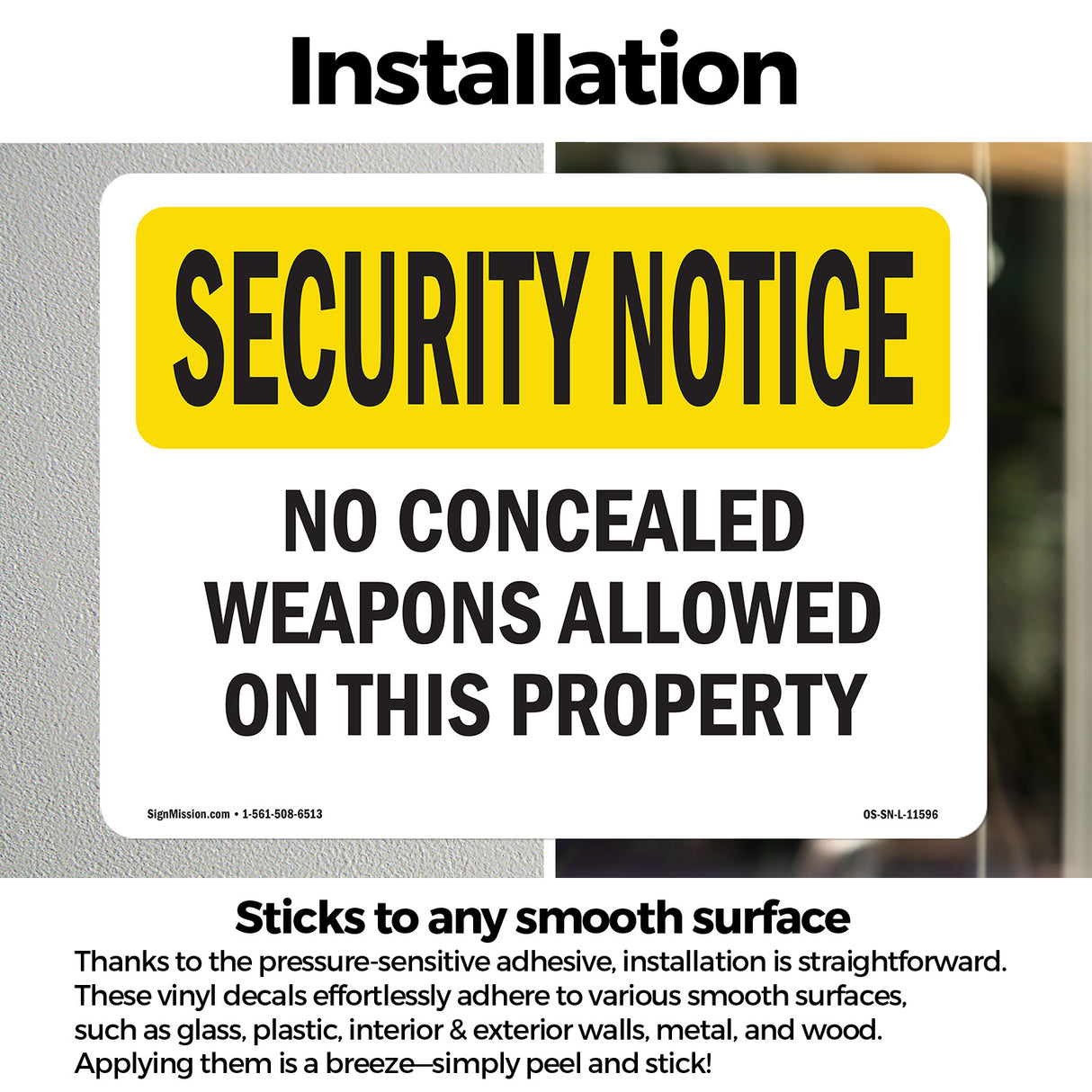 No Concealed Weapons On Property