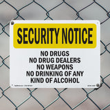 No Drugs Dealers Weapons Drinking