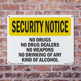 No Drugs Dealers Weapons Drinking
