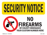 No Firearms By County Custom