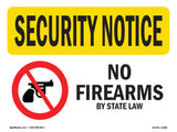 No Firearms By State Law Bilingual