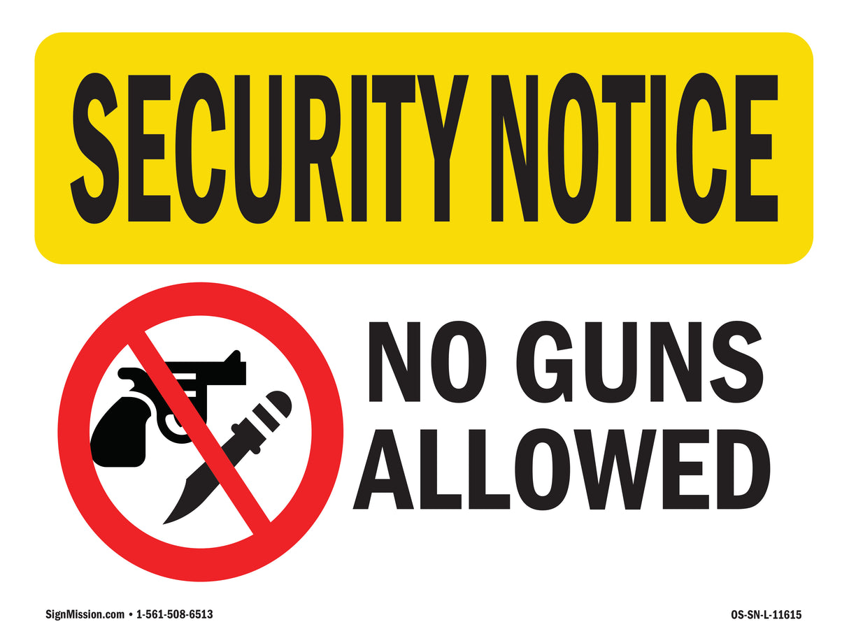 No Guns Allowed Bilingual