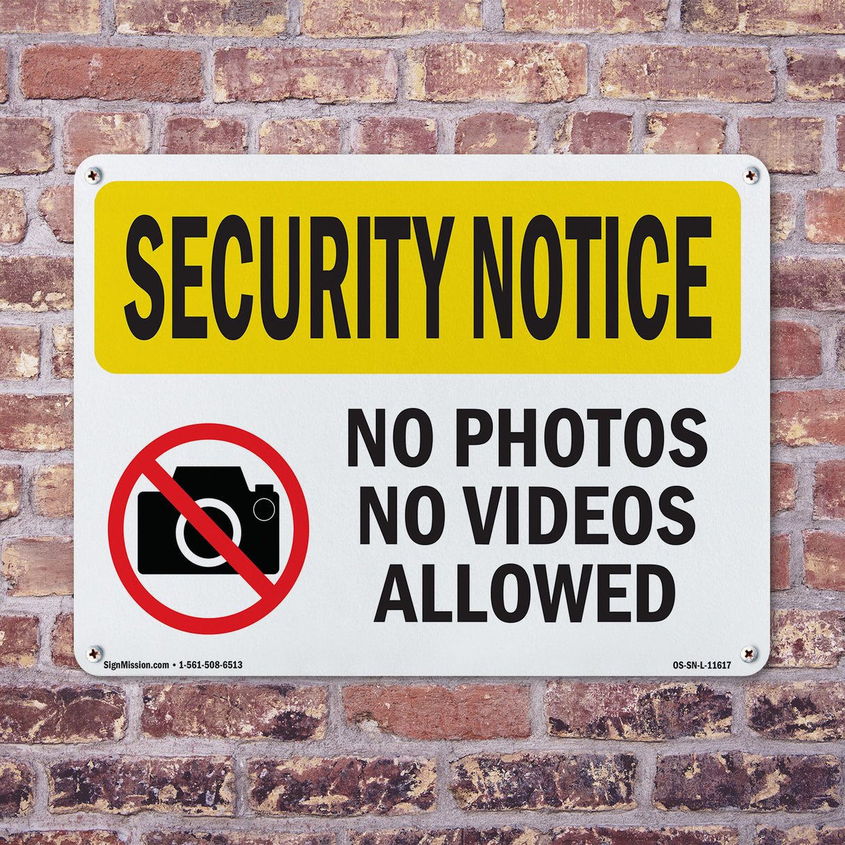 No Photos Or Video Allowed