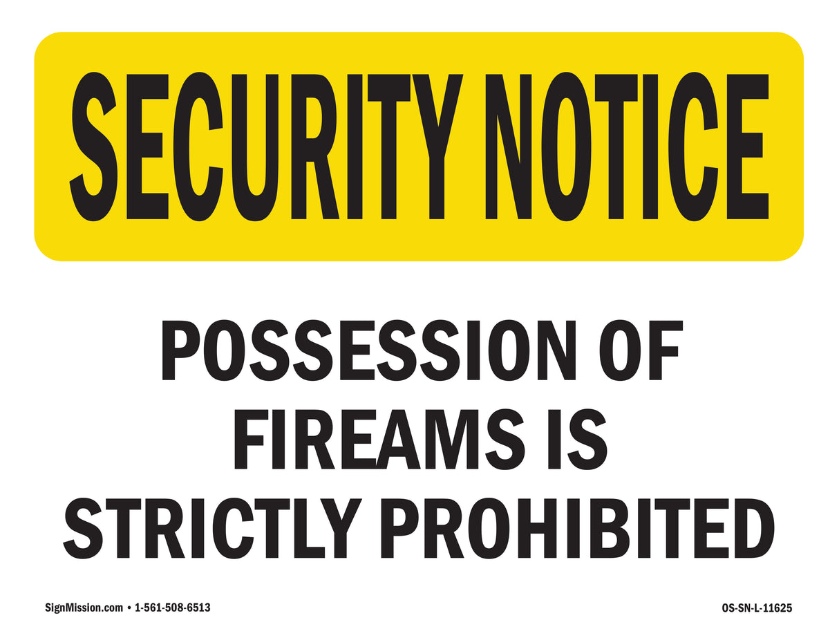 Possession Of FirearmsProhibited