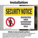 Restricted Area Authorized Spanish