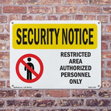 Restricted Area Authorized Spanish