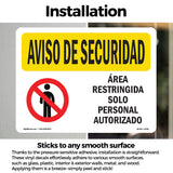 Restricted Area Authorized Spanish