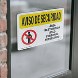 Restricted Area Authorized Spanish