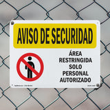 Restricted Area Authorized Spanish