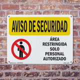 Restricted Area Authorized Spanish
