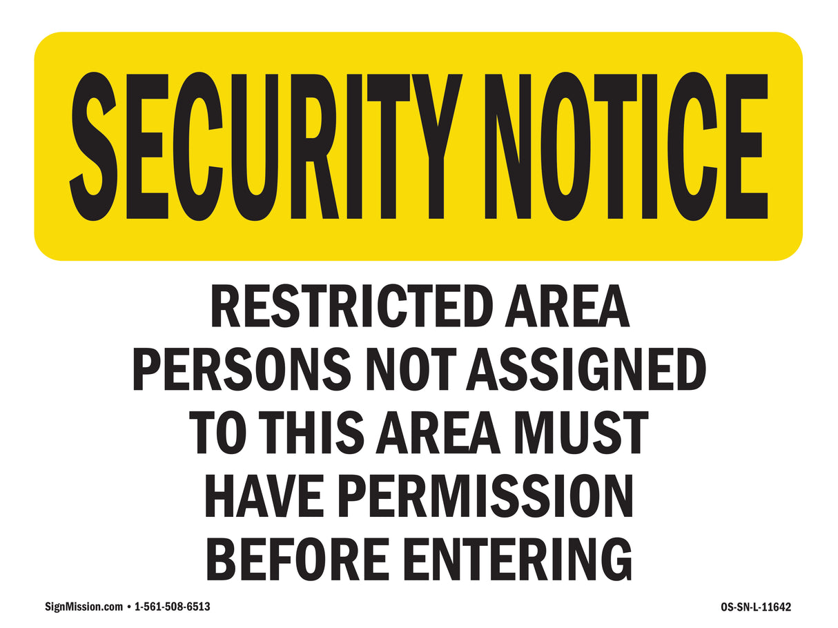 Restricted Area Not Assigned