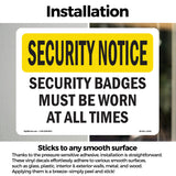 Security Badges Must Be Worn