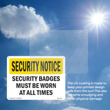 Security Badges Must Be Worn