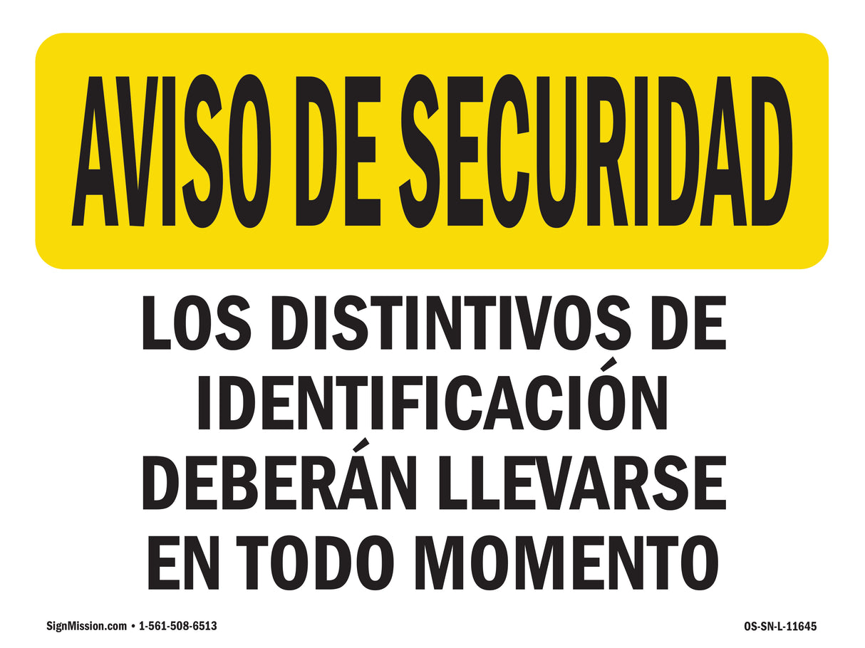 Security Badges Must Be Worn