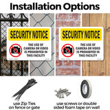 Camera Or Video Prohibited Spanish