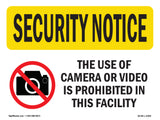 Camera Or Video Prohibited Spanish
