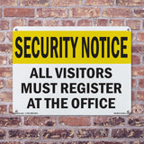 Visitors Must Register