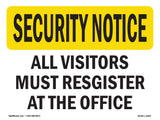 Visitors Must Register