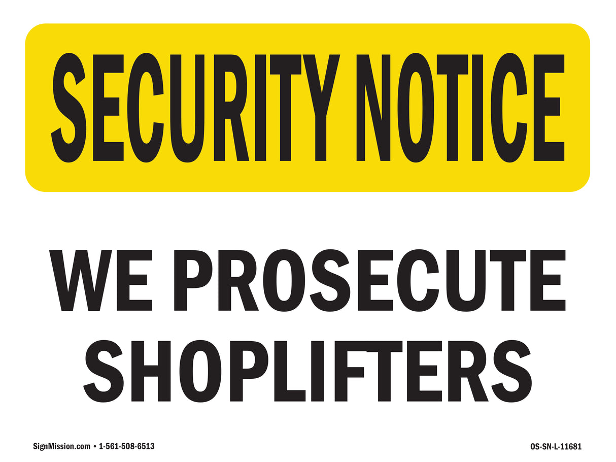 We Prosecute Shoplifters