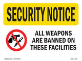 Weapons Are Banned In Facilities