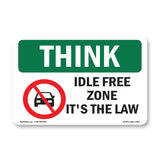 Idle Free Zone It's The Law