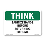 Sanitize Hands Before Returning To Work
