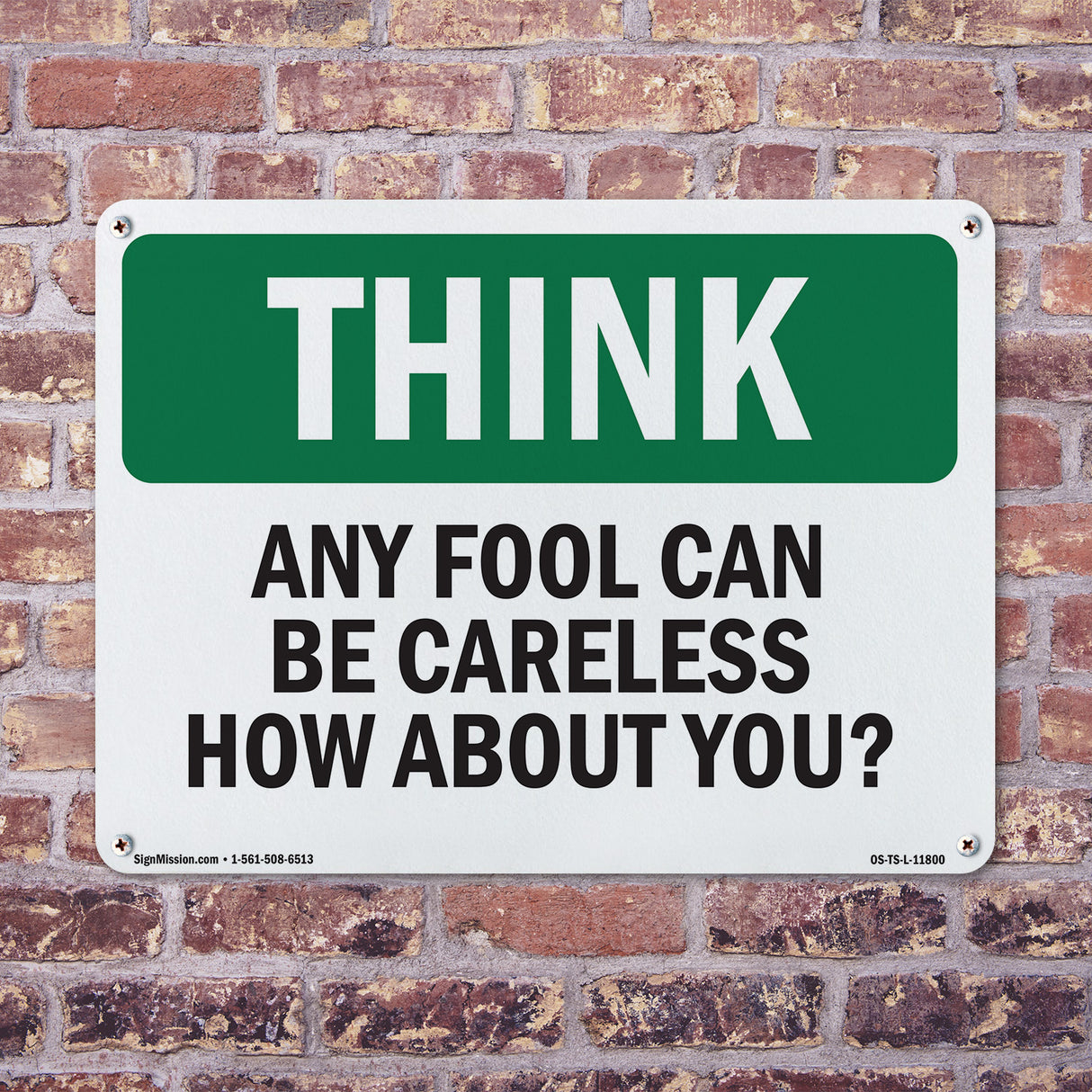 Any Fool Can Be Careless How About You