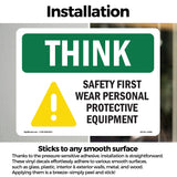 Wear PPE Symbol Bilingual