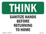 Sanitize Hands Before Returning To Work