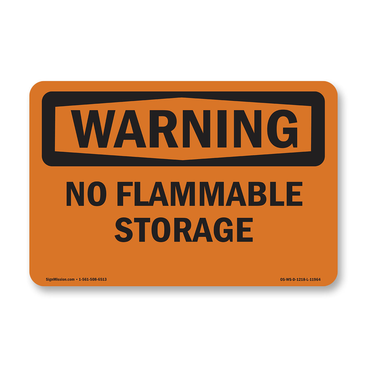 No Flammable Storage