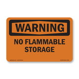 No Flammable Storage