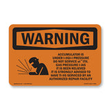 Accumulator Is Under High Pressure With Symbol