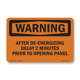 After De-Energizing Delay 2 Minutes Prior