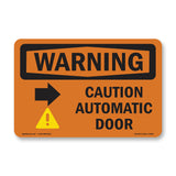 Caution Automatic Door [Right Arrow] With Symbol