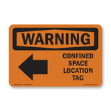 Confined Space Location Tag With Symbol