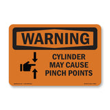 Cylinder May Cause Pinch Points With Symbol