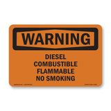 Diesel Combustible Flammable No Smoking