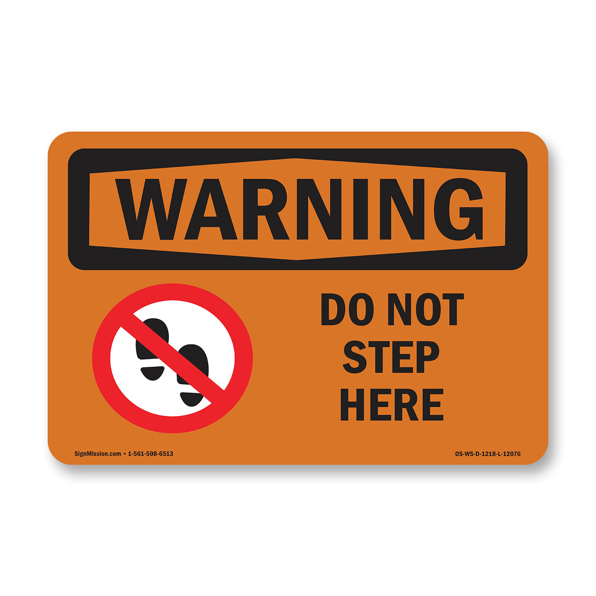 Do Not Step Here With Symbol