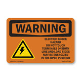 Electric Shock Hazard Do Not With Symbol