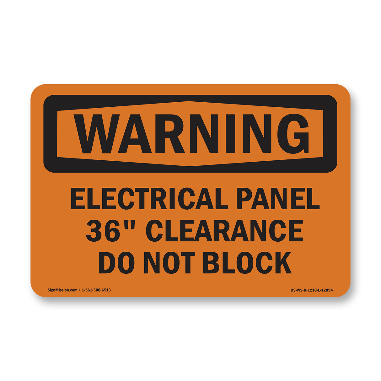 Electrical Panel 36 Clearance Do Not Block