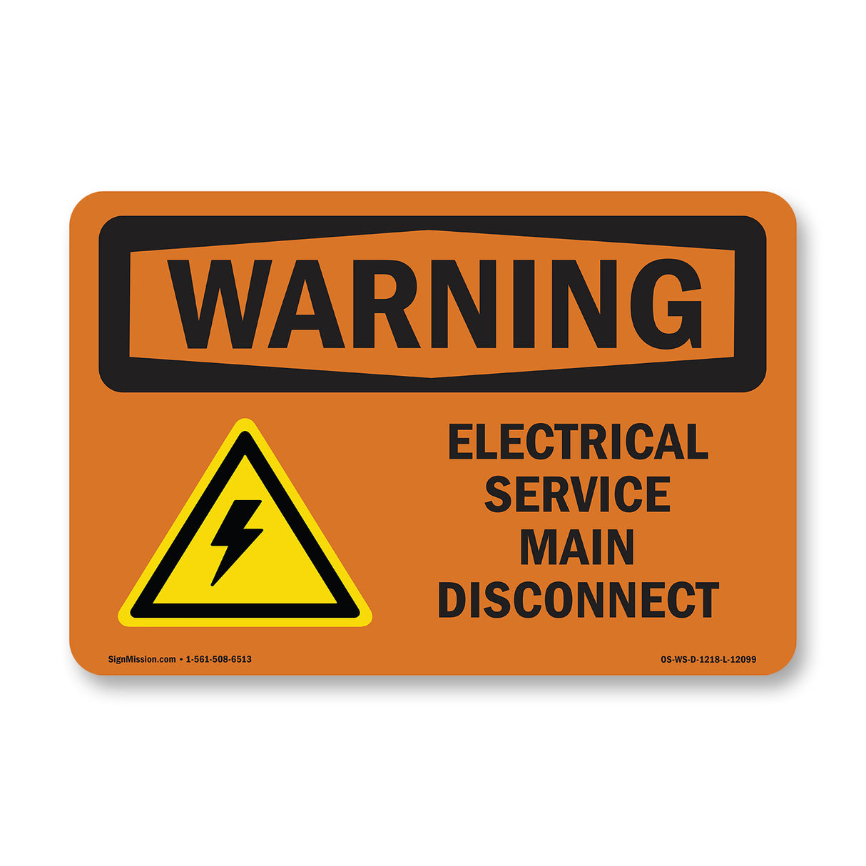 Electrical Service Main Disconnect With Symbol