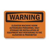 Elevator Machine Room Authorized Personnel