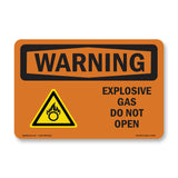 Explosive Gas Do Not Open With Symbol