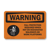 Fall Protection Required When With Symbol