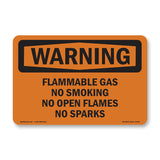 Flammable Gas No Smoking No Open Flames No Sparks