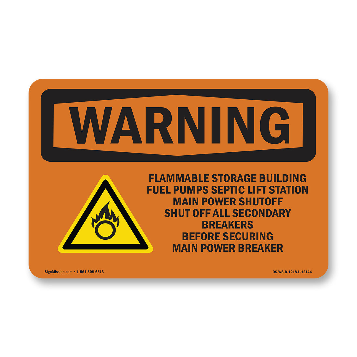 Flammable Storage Building Fuel With Symbol