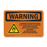 Flammable Storage Building Fuel With Symbol
