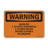 Gasoline 1. Slightly Hazardous 2. Flames