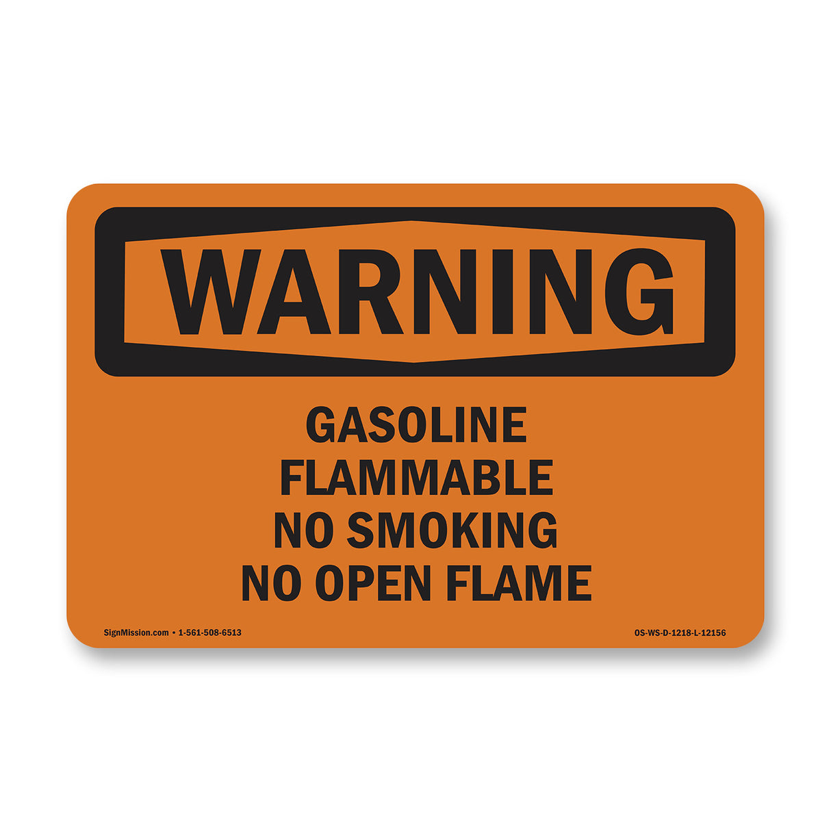 Gasoline Flammable No Smoking No Open Flame