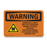 Germicidal Lamps Emit UV-C Radiation With Symbol